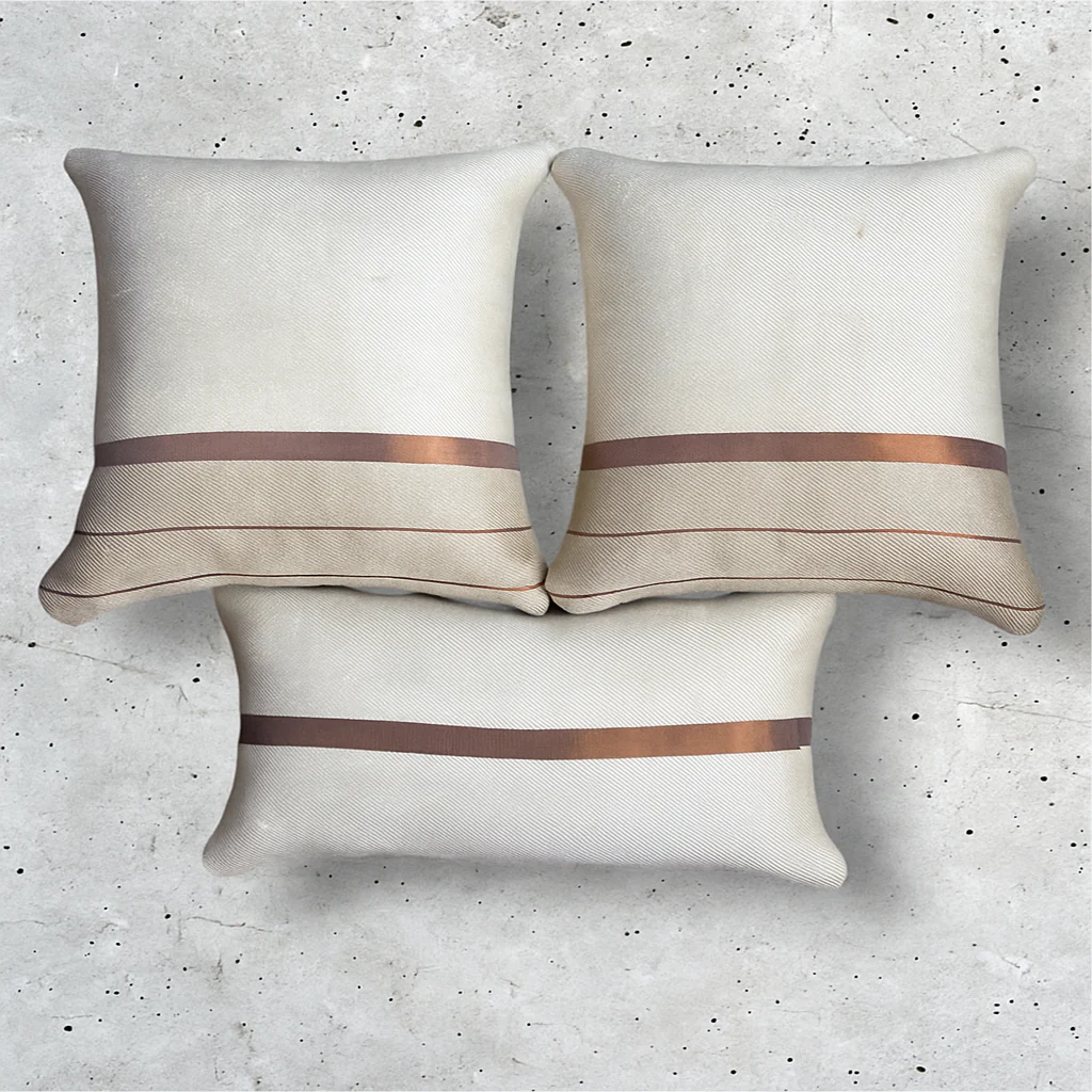 COMBO COJIN x2 MÁS RIÑONERA TIERRA VIVA (Fique y Cobre)